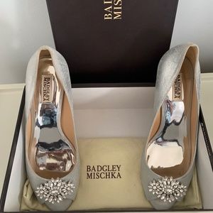 Badgley Mischka-Silver Embellished Pump